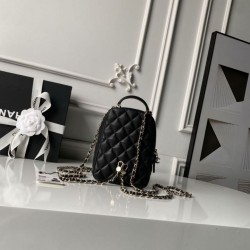Replica di lusso Zaino Chanel Mini Classic trapuntato con logo CC AP3663 Nero Imitazioni Cloni Zaino Chanel Mini Classic trapuntato con logo CC AP3663 Nero firmate