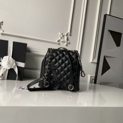 Replica di lusso Zaino Chanel Duma piccolo 21cm nero Imitazioni Cloni Zaino Chanel Duma piccolo 21cm nero firmate