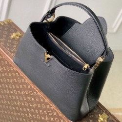Replica di lusso Borsa Louis Vuitton Capucines MM M26259 Nera Imitazioni Cloni Borsa Louis Vuitton Capucines MM M26259 Nera firmate