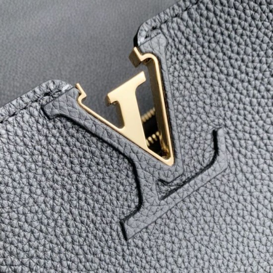 Replica di lusso Borsa Louis Vuitton Capucines MM M26259 Nera Imitazioni Cloni Borsa Louis Vuitton Capucines MM M26259 Nera firmate