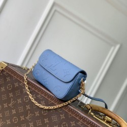 Replica di lusso Qualità superiore replica Portafoglio Louis Vuitton con catena Ivy M27755 Blu Imitazioni Cloni Qualità superiore replica Portafoglio Louis Vuitton con catena Ivy M27755 Blu firmate