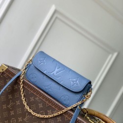 Cloni Qualità superiore replica Portafoglio Louis Vuitton con catena Ivy M27755 Blu firmate