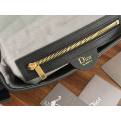 Borsa a tracolla Dior Jett con patta in jacquard obliquo marrone
