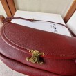 Borse Replica Celine Halfmoon piccola morbida Triomphe bordeaux