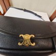 Imitazioni borse griffate Celine Halfmoon piccola morbida Triomphe Nero