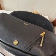 Imitazioni borse griffate Celine Halfmoon piccola morbida Triomphe Nero