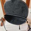 Imitazioni borse griffate Celine Halfmoon piccola morbida Triomphe Nero