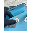 Borsa Hermes Mini Kelly II Sellier Epsom Azzurro chiaro Borsa Hermes Mini Kelly II Sellier Epsom Azzurro chiaro