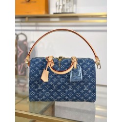 Borsa LV Speedy Soft 30 Monogram Denim M14430 Blu