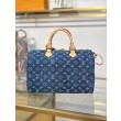 Borsa LV Speedy Soft 30 Monogram Denim M14430 Blu