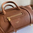 Borsa tote a spalla media Luggage Celine morbida pelle di agnello lucida marrone