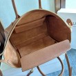 Borsa tote a spalla media Luggage Celine morbida pelle di agnello lucida marrone
