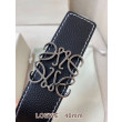 Cintura reversibile Loewe Anagram 40 mm nera/blu navy