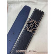Cintura reversibile Loewe Anagram 40 mm nera/blu navy