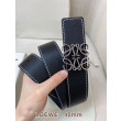 Cintura reversibile Loewe Anagram 40 mm nera/blu navy