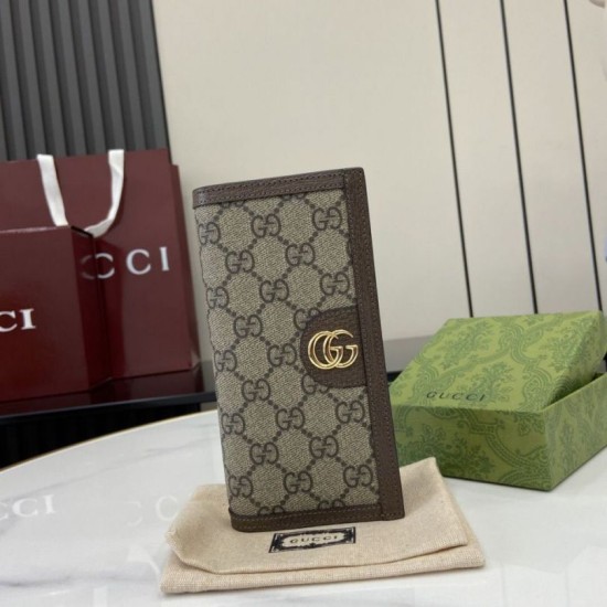 Portafoglio continentale Gucci Ophidia 791746 Marrone