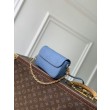 Qualità superiore replica Portafoglio LV con catena Ivy M27755 Blu