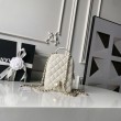 Zaino Chanel Mini Classic trapuntato con logo CC AP3663 bianco