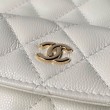 Zaino Chanel Mini Classic trapuntato con logo CC AP3663 bianco