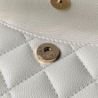 Zaino Chanel Mini Classic trapuntato con logo CC AP3663 bianco