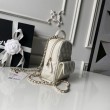 Zaino Chanel Mini Classic trapuntato con logo CC AP3663 bianco