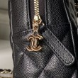 Zaino Chanel Mini Classic trapuntato con logo CC AP3663 Nero