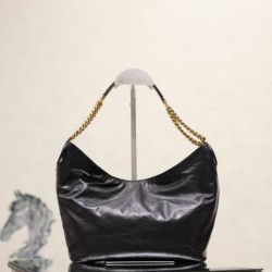 Cloni Borsa a tracolla YSL Saint Laurent Hortense Hobo nera firmate