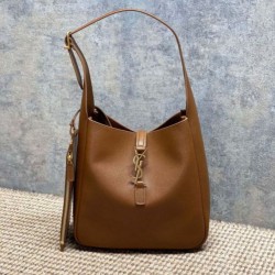 Cloni Borse Imitazioni a tracolla piccola morbida Hobo YSL Saint Laurent Le 5 À 7 morbida marrone firmate