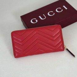 Replica di lusso Portafoglio Gucci GG Marmont trapuntato con cerniera 443123 Rosso Imitazioni Cloni Portafoglio Gucci GG Marmont trapuntato con cerniera 443123 Rosso firmate