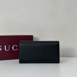 Replica di lusso di alta qualità Portafoglio continentale Gucci Softbit 828147 Nero Imitazioni Cloni di alta qualità Portafoglio continentale Gucci Softbit 828147 Nero firmate