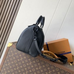 Cloni Qualità superiore replica Louis Vuitton Keepall Bandoulière 35 M15249 Nero firmate