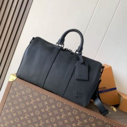 Cloni Qualità superiore replica Louis Vuitton Keepall Bandoulière 35 M15249 Nero firmate