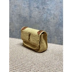 Borsa a tracolla media Niki Rafia YSL Saint Laurent