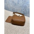 Borse Imitazioni a tracolla piccola morbida Hobo YSL Saint Laurent Le 5 À 7 morbida marrone