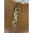Borse Imitazioni a tracolla piccola morbida Hobo YSL Saint Laurent Le 5 À 7 morbida marrone