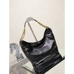 Borsa a tracolla YSL Saint Laurent Hortense Hobo nera