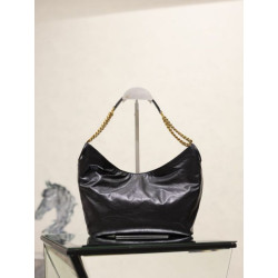 Borsa a tracolla YSL Saint Laurent Hortense Hobo nera