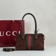 Borsa Gucci Borsetto Boston media 866732 Scamosciata marrone