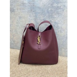Replica Perfetta Hobo Grande YSL Saint Laurent Le 5 &agrave; 7 morbida Borgogna