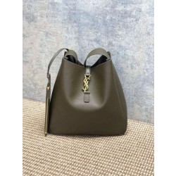 Imitazioni borse griffate Hobo Grande YSL Saint Laurent Le 5 &agrave; 7 morbida muschio chiaro
