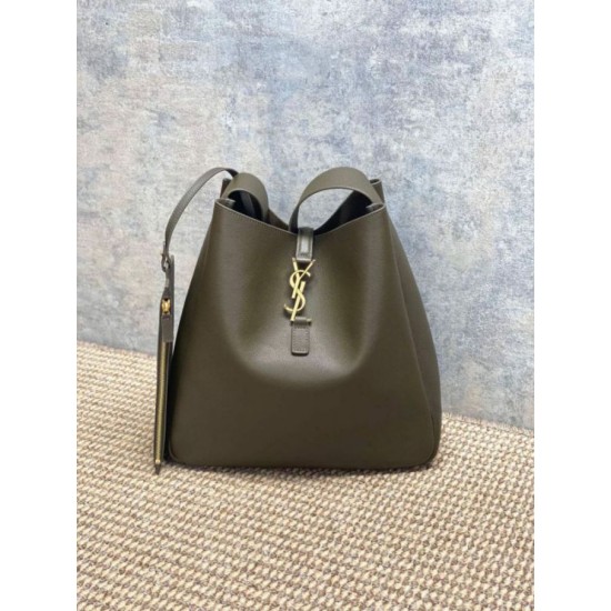 Imitazioni borse griffate Hobo Grande YSL Saint Laurent Le 5 &agrave; 7 morbida muschio chiaro