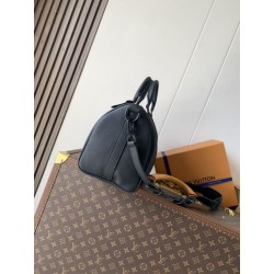 Qualità superiore replica LV Keepall Bandoulière 35 M15249 Nero