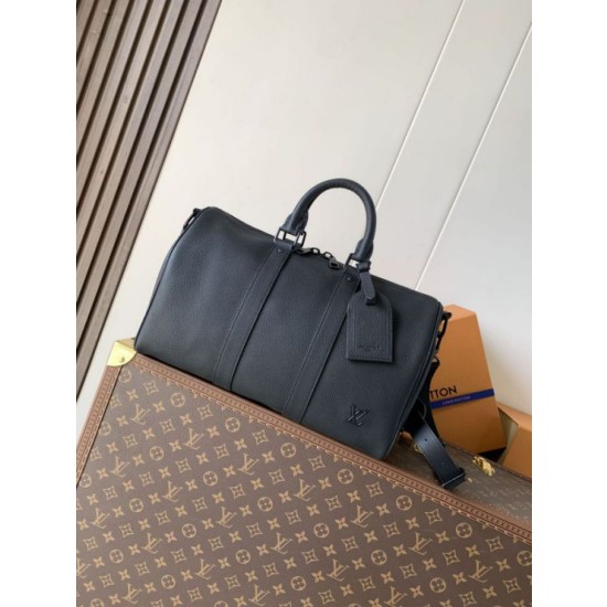Qualità superiore replica LV Keepall Bandoulière 35 M15249 Nero
