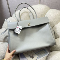 Borsa shopping grande Chanel 26S Jennie AS6289 Azzurro