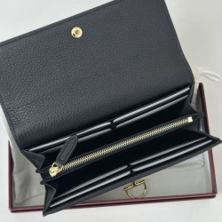 di alta qualit&agrave; Portafoglio continentale Gucci Softbit 828147 Nero