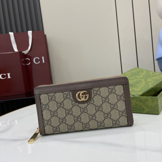 Pari all'originale replica di alta qualità Portafoglio Gucci Ophidia con cerniera GG Supreme 772305 marrone Pari all'originale replica di alta qualità Portafoglio Gucci Ophidia con cerniera GG Supreme 772305 marrone