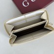 Pari all'originale replica imitazione Portafoglio Gucci Ophidia GG Supreme con cerniera 838484 beige