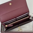 Alta gamma replica Portafoglio continentale Gucci Softbit 828147 Borgogna