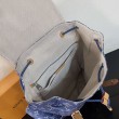 Zaino LV Christopher MM M27554 Monogram Heritage denim Blu