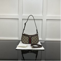 Cloni Mini borsa a tracolla Gucci Ophidia 838465 Marrone firmate